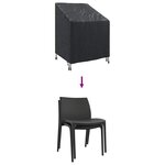 vidaXL Housse de chaise de jardin Noir 75 x 78 x 65 / 100 cm Tissu 420D