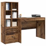 vidaXL Bureau avec tiroir 2 Pièces Bois ancien