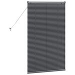 vidaXL Store de Fenêtre avec des rideaux Manuel Gris foncé Aluminium
