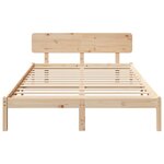 vidaXL Cadre de lit Naturel 140 x 200 cm Bois massif en pin