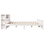 vidaXL Lit bibliothèque sans matelas blanc 135x190 cm bois pin massif