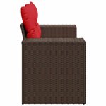 vidaXL Canapé de jardin avec coussins 2 places marron résine tressée