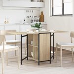 vidaXL Table à dîner 144 x 60 x 75 cm Bois d'ingénierie Chêne Sonoma