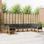 vidaXL Ensemble de canapés d'extérieur 10 Pièces Blanc et anthracite