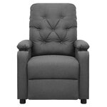 vidaXL Fauteuil électrique de massage Gris clair Tissu