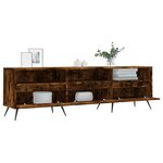 vidaXL Meuble TV chêne fumé 150x30x44 5 cm bois d'ingénierie
