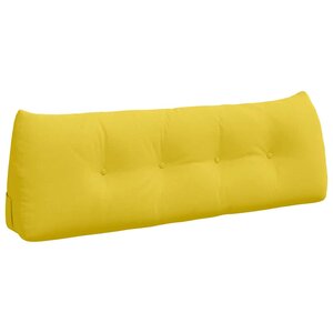 vidaXL Coussin de Dos Jaune clair 140 x 24 x 50 cm tissu