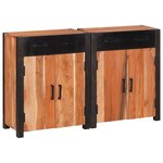 vidaXL Buffet 2 Pièces Marron 110 x 30 x 75 cm Bois d'acacia massif