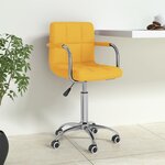 vidaXL Chaise pivotante de bureau Jaune moutarde Tissu