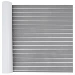 vidaXL Tapis de bateau Rayé Gris clair et blanc 240 x 90 cm EVA