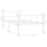 vidaXL Cadre de lit sans matelas blanc métal 90x200 cm