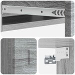 vidaXL Table d'appoint murale Sonoma gris 59 x 34 5 x 17 cm