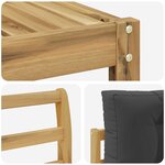 vidaXL Ensemble de canapés d'extérieur 6 Pièces Blanc et anthracite