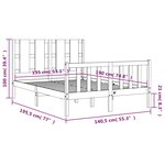 vidaXL Cadre de lit sans matelas bois de pin massif