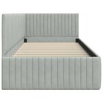 vidaXL Cadre de lit d'angle Gris clair 90 x 190 cm Velours