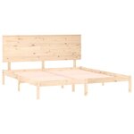 vidaXL Cadre de lit bois massif 150x200 cm très grand
