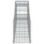 vidaXL Paniers à gabions arqués 12 Pièces 300x30x40/60 cm fer galvanisé