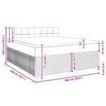 vidaXL Sommier à lattes de lit avec matelas Gris foncé 180x200cm Tissu