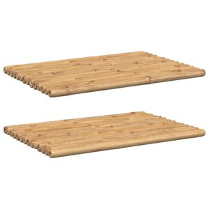 vidaXL Tapis de bain 2 Pièces 70x50 cm bambou