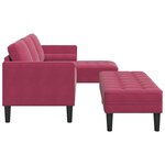 vidaXL Ensemble de Canapés 2 Pièces Rouge bordeaux 173 x 131 x 67 cm