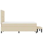 vidaXL Lit à ressorts avec tête de lit Crème 120 x 190 cm tissu