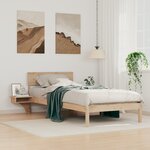 vidaXL Cadre de lit avec tables de chevet Marron 90 x 190 cm