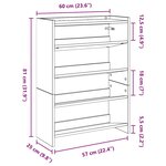 vidaXL Étagère à chaussures chêne sonoma 60x25x81 cm bois d'ingénierie
