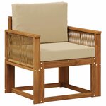 vidaXL Sofa de milieu extérieur Bois d'Acacia Massif Naturel