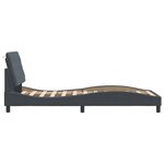 vidaXL Cadre de lit avec lumière LED gris foncé 90x190 cm velours