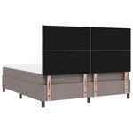 vidaXL Lit à ressorts avec matelas Taupe 180 x 200 cm tissu
