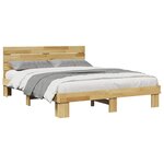 vidaXL Cadre de lit avec tête de lit sans matelas 160 x 200 cm