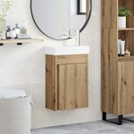 vidaXL Meuble de salle de bain avec robinet Chêne artisanal
