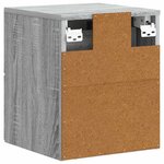 vidaXL Cabinet de chevet mural 2 Pièces Sonoma gris 34 5 x 33 x 40 cm