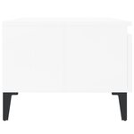 vidaXL Tables d'appoint 2Pièces Blanc brillant 50x46x35cm Bois ingénierie