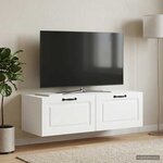 vidaXL Meuble TV mural Blanc 98 x 41 x 30 cm Bois d'ingénierie