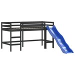 vidaXL Lit mezzanine enfants toboggan 90x200 cm bois pin massif