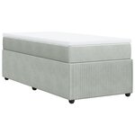 vidaXL Sommier à lattes de lit et matelas Gris clair 100x200cm Velours