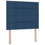 vidaXL Lit avec rangement et matelas Bleu 120 x 190 cm tissu