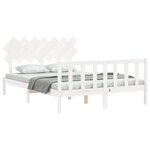 vidaXL Cadre de lit sans matelas blanc 140x200 cm bois de pin massif