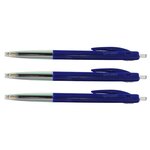 Stylo bille M10 CLIC Medium Pointe Moyenne 1 mm Encre Bleue x 3 BIC