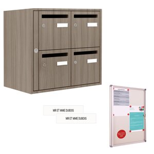 Offre Pack : Bloc B4 Tendance 380 Bois + Tableau d'affichage A4 & Etiquettes