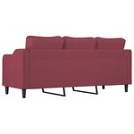 vidaXL Canapé à 3 places Rouge bordeaux 180 cm Tissu