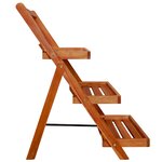 vidaXL Support de jardinière à 3 niveaux 50x63x80 cm Acacia solide