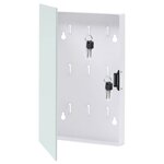 vidaXL Boîte à clés avec panneau magnétique Noir 30x20x4 cm