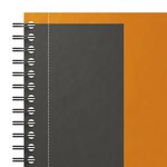 Notebook spiralé couverture rigide B5 160 Pages Ligné 6mm orange OXFORD