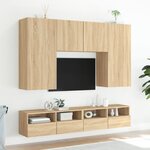 vidaXL Meubles TV muraux 2Pièces chêne sonoma 100x30x30cm bois ingénierie