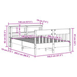 vidaXL Cadre de lit sans matelas 140x200 cm bois massif de pin