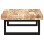 vidaXL Étagère de vasque murale acier et bois massif d'acacia