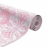 vidaXL Tapis d'extérieur Floral ARAKIL Rose et blanc 400 × 300 cm