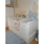 Tapis coton forme biscuit - bleu - 120 x 160 cm